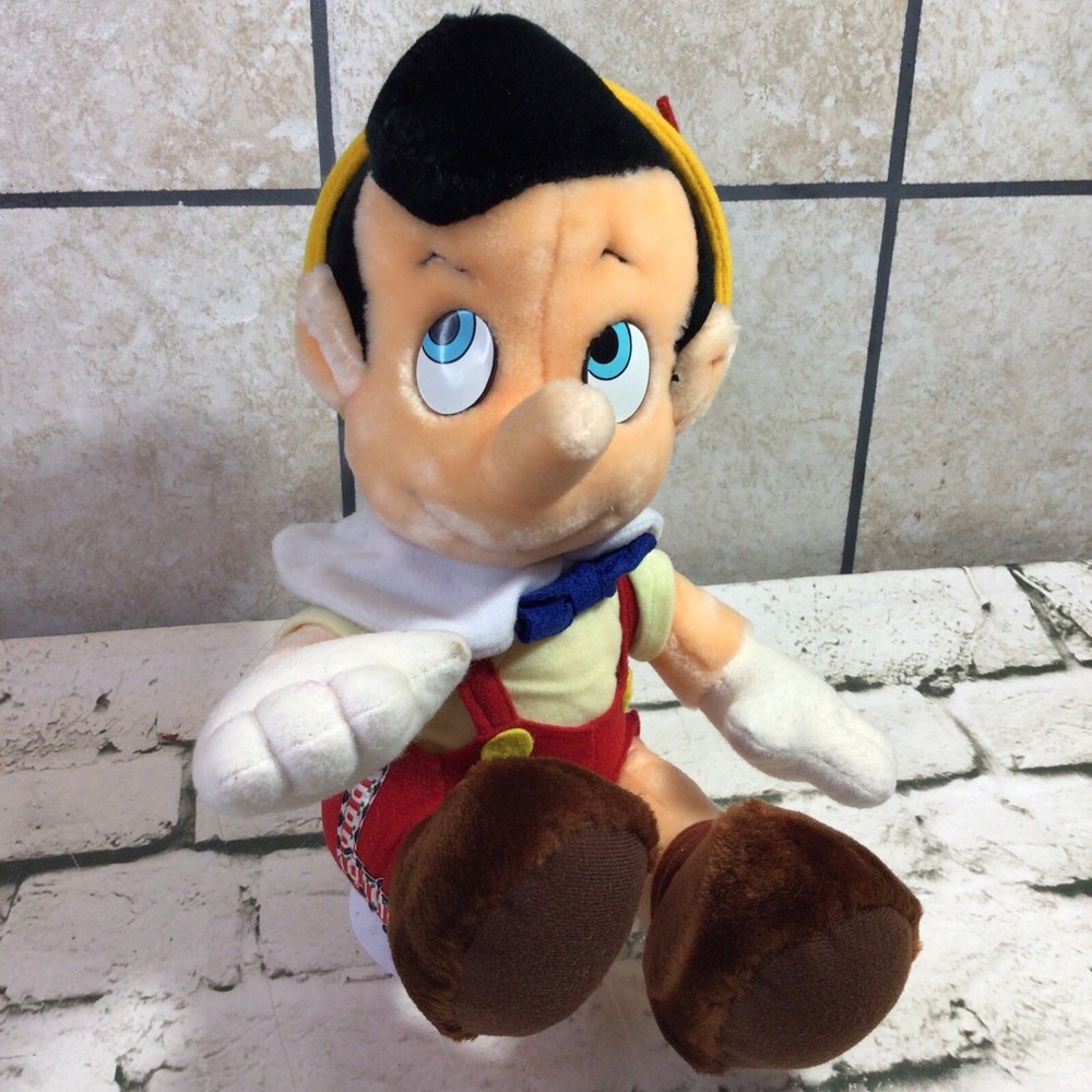 Vintage Walt Disney Pinocchio Plush Collectible Rare Stuffed Animal Souvenir